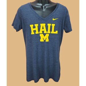 Michigan Wolverines Nike Womens V-Neck Tshirt Medium